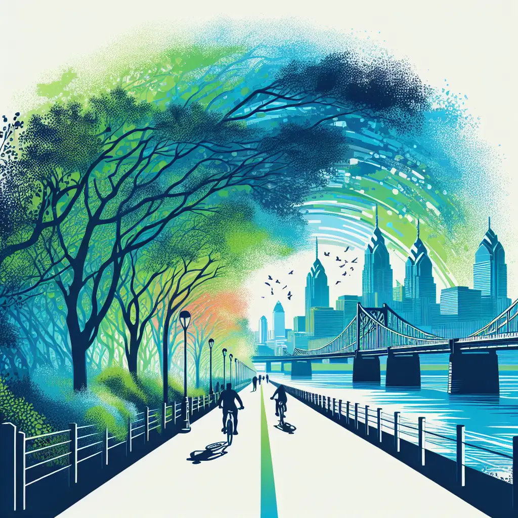 Biking on the Schuylkill River Trail in Philadelphia