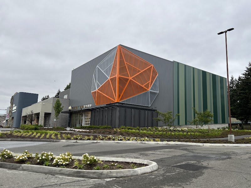 Climbing at Edgeworks in Seattle surrounding landscape