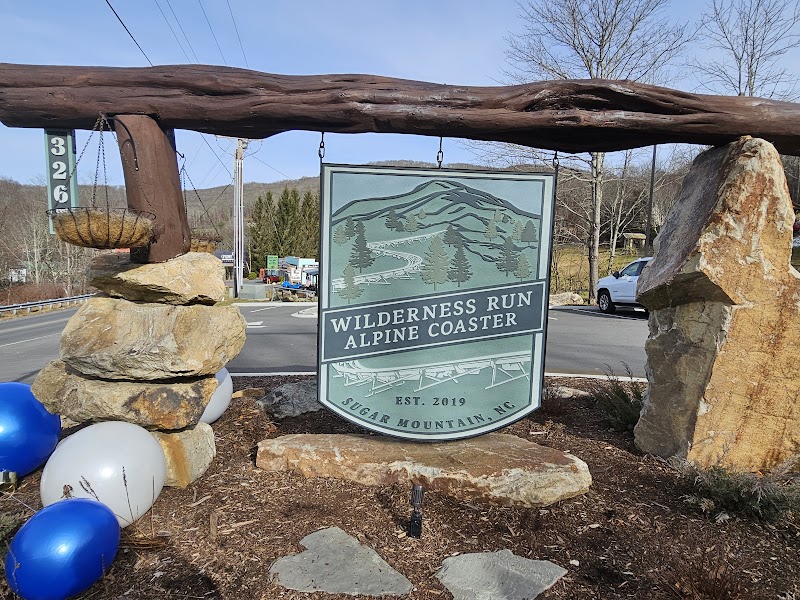 Riding the Wilderness Run Alpine Coaster in Banner Elk, NC surrounding landscape