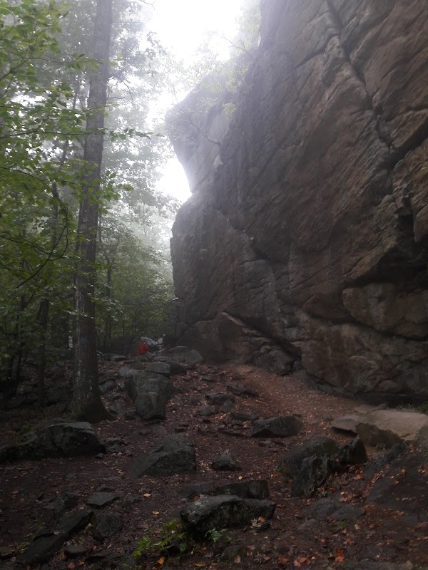 Rock Climbing at Crow Hill in The Berkshires surrounding landscape