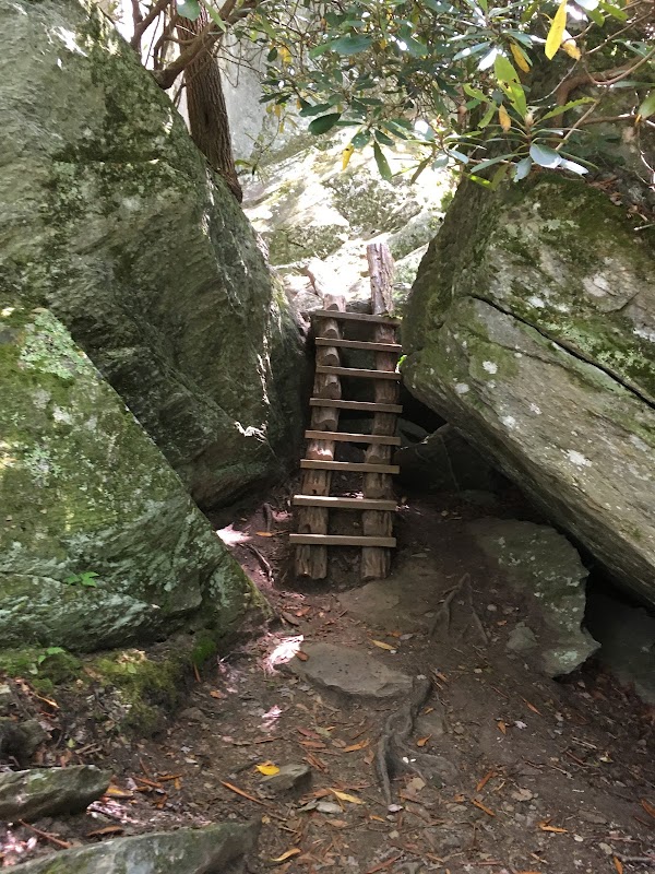 Exploring Hebron Falls in Boone Fork Trail surrounding landscape