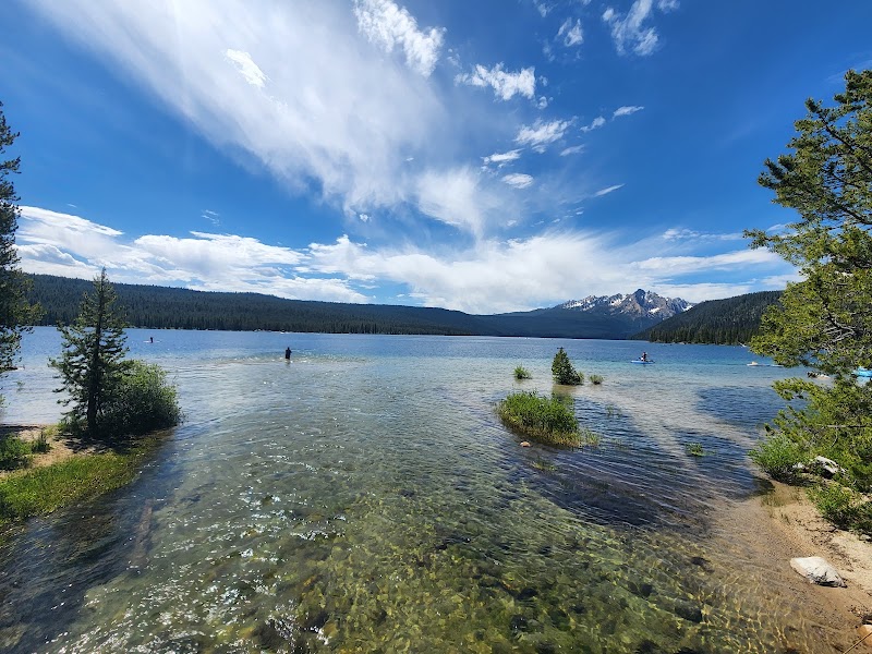 Serene Shores of Redfish Lake surrounding landscape
