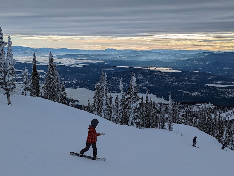 Snowy Peaks of Whitefish surrounding landscape