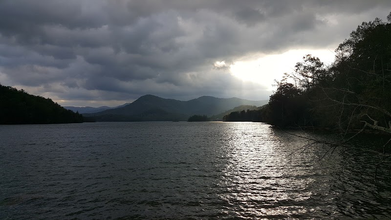 Tranquil Beauty of Lake Santeetlah surrounding landscape