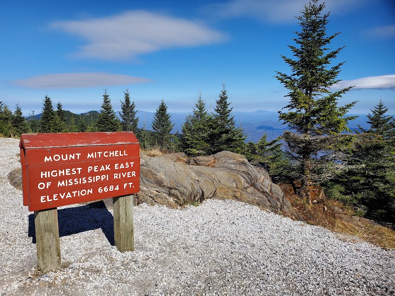 Majestic Peaks: Mount Mitchell Trailhead surrounding landscape