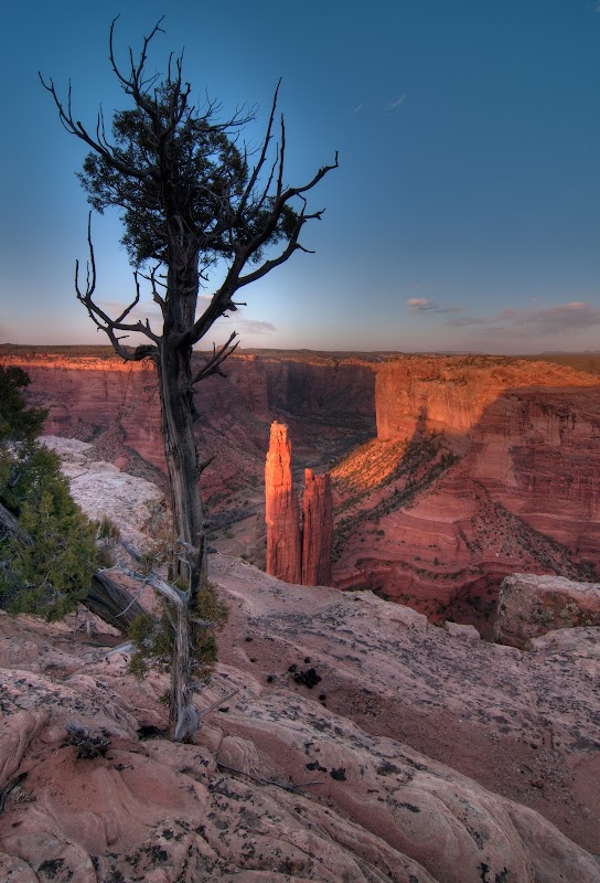 Majestic Tower in Canyon: Spider Rock surrounding landscape