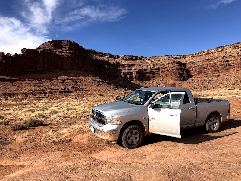 Biking on White Rim Road surrounding landscape
