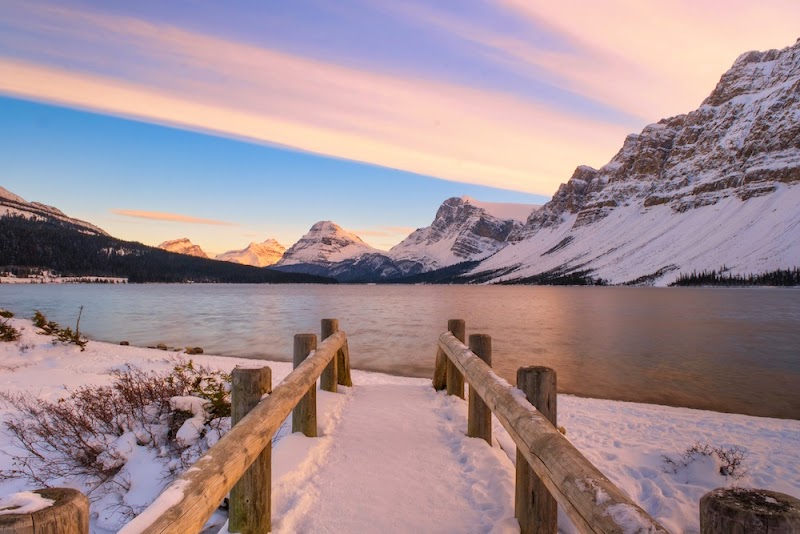 Crystal Reflections: Bow Lake, Alberta - Bow Lake