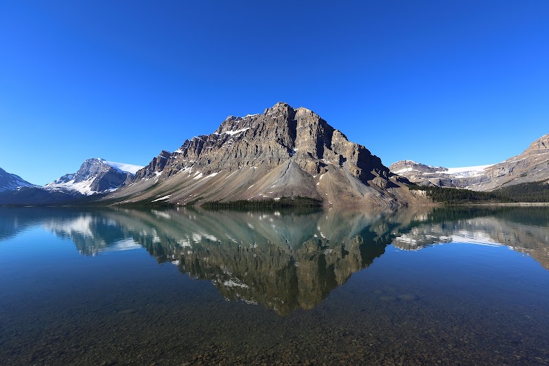 Crystal Reflections: Bow Lake, Alberta - Bow Lake