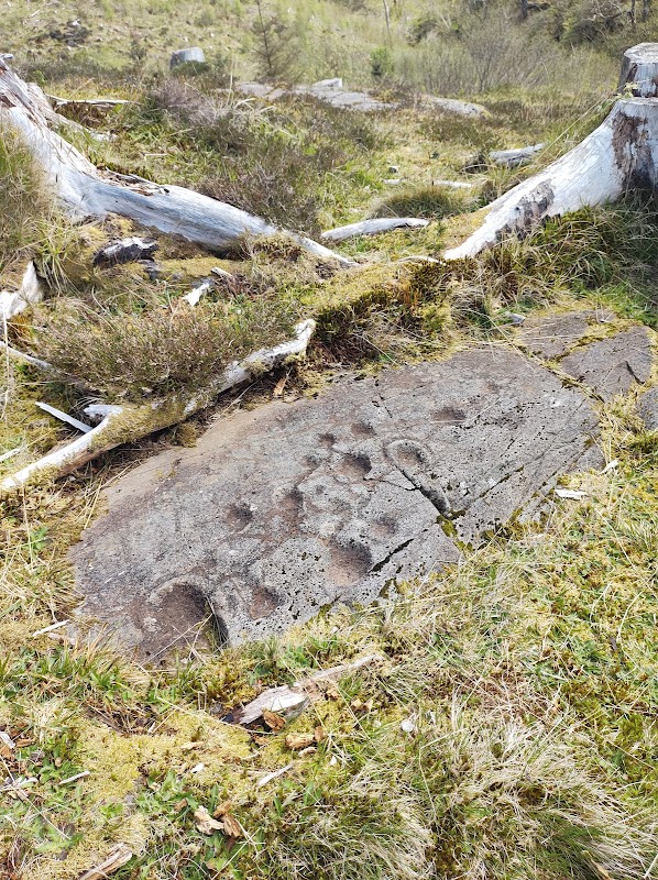 Ancient Carvings of Ormaig surrounding landscape