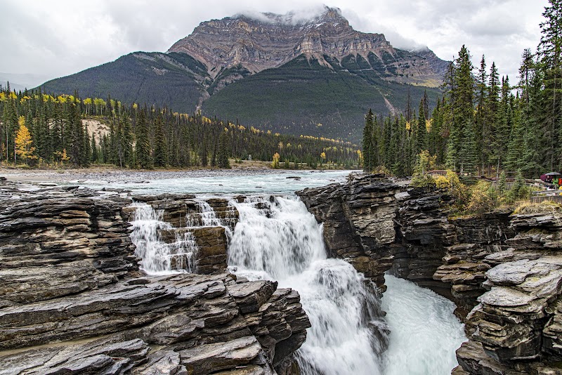 Majestic Waters of Athabasca Falls - Athabasca Falls