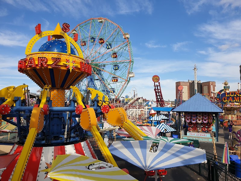 A Day of Thrills at Luna Park, Coney Island surrounding landscape