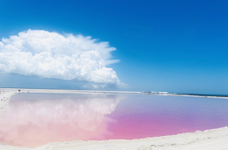 Discover the Wonders of Cancunito’s Pink Lakes - Cancunito, Yucatan, Mexico.
