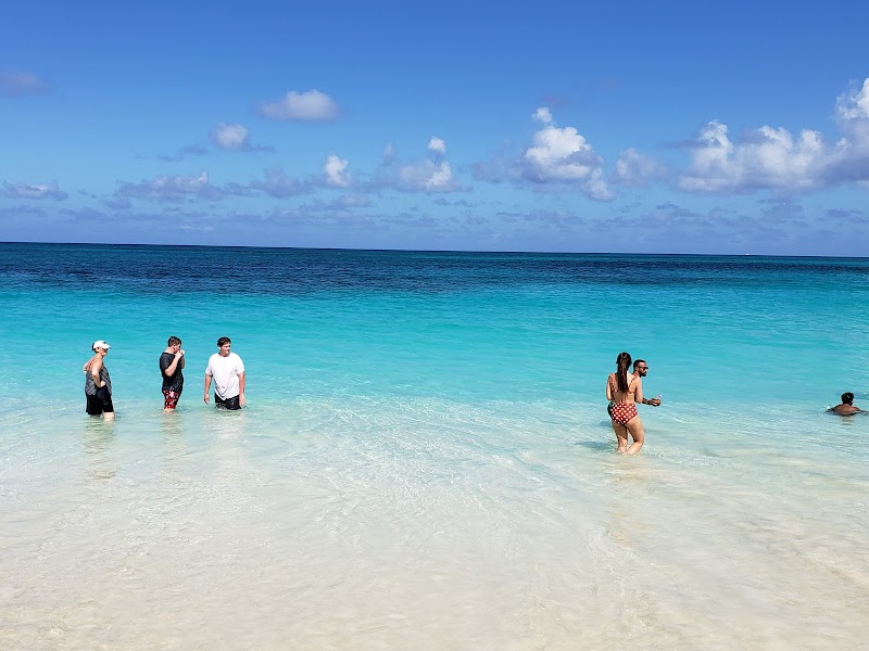 Beachside Bliss: Cabbage Beach in The Bahamas surrounding landscape