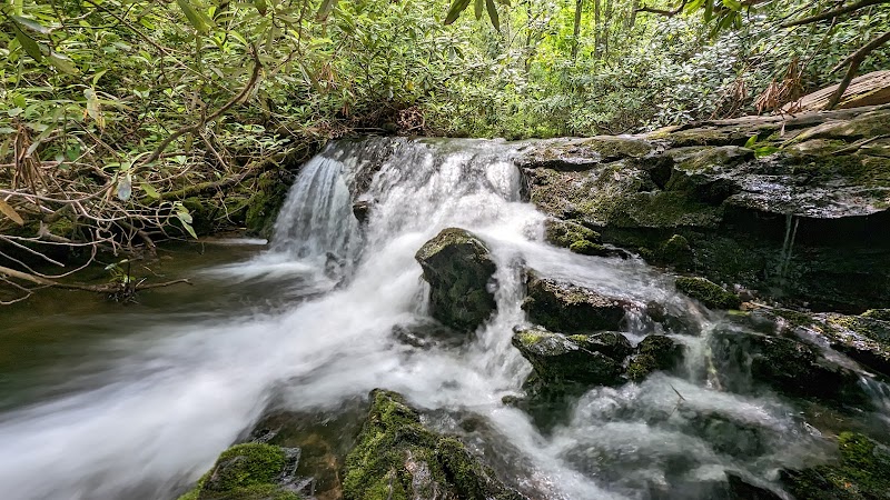 Waterfall Wonder: Crabtree Falls surrounding landscape