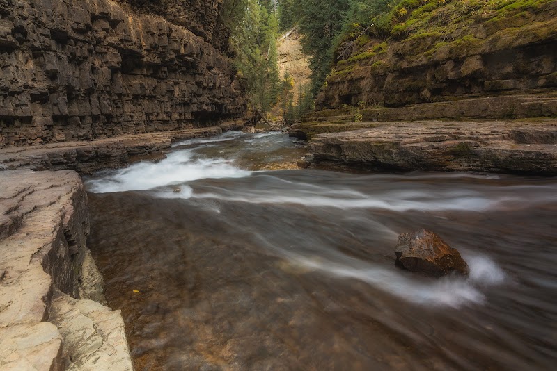 Waterfall Wonder at Ousel Falls surrounding landscape