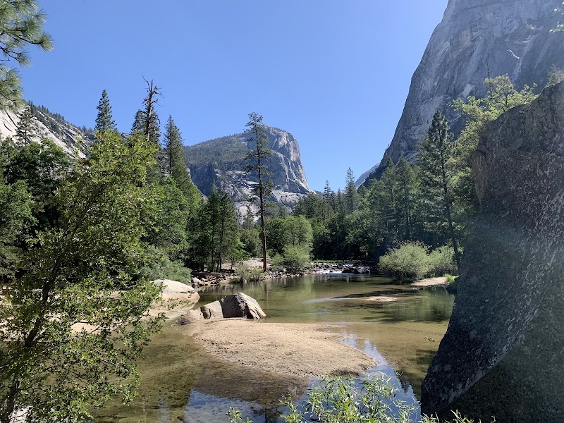 Majestic Yosemite Falls: A Natural Wonder in California outdoor detail