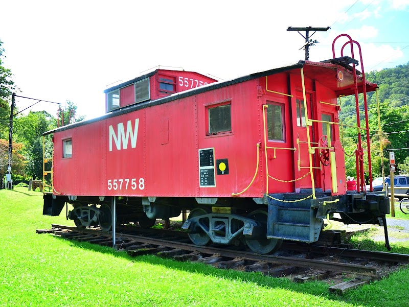 Charming Caboose Encounter in Damascus - Caboose on the Trail