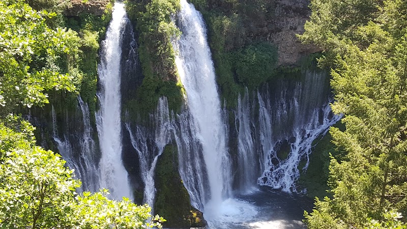 Burney Falls: Nature's Spectacle on the Pacific Crest Trail surrounding landscape