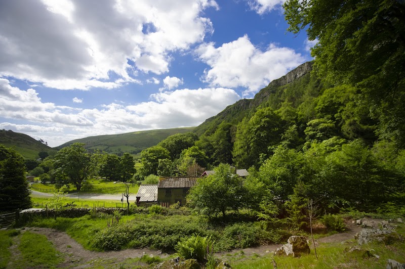 The Majestic Pistyll Rhaeadr Waterfall surrounding landscape