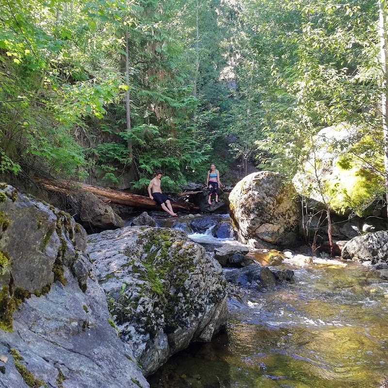 Waterfall Wonder: Crawford Falls in Kelowna surrounding landscape