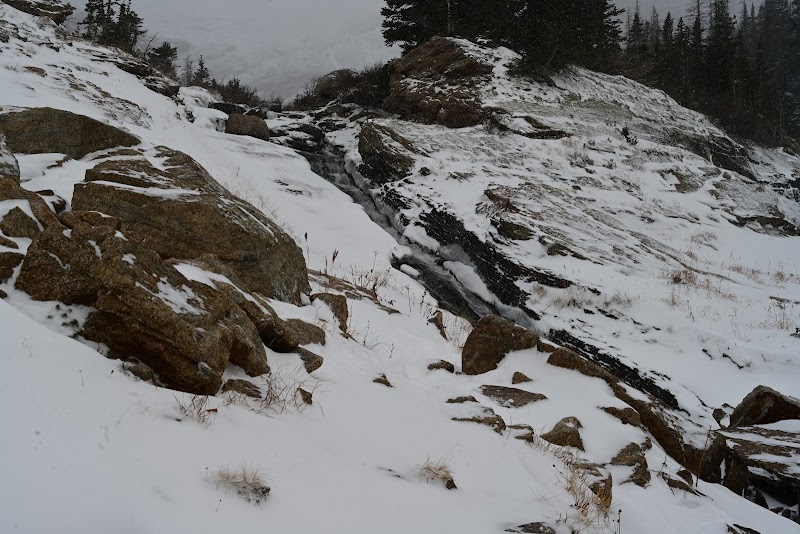 Waterfall Wonders: Ribbon Falls, Colorado surrounding landscape