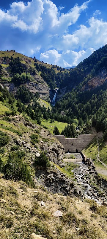 Waterfall Wonder: Ardones Falls in Benasque, Aragon surrounding landscape