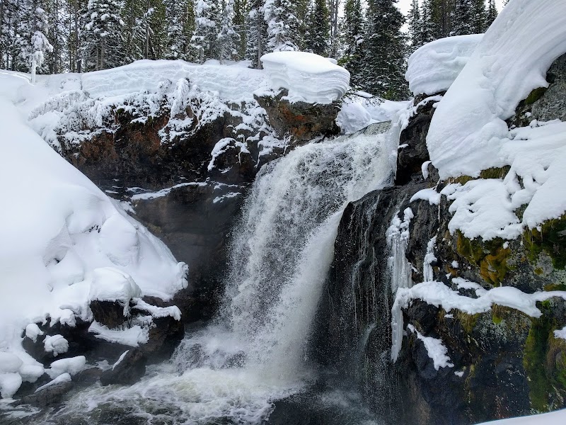Waterfall Wonder: Moose Falls, Moran, WY outdoor detail