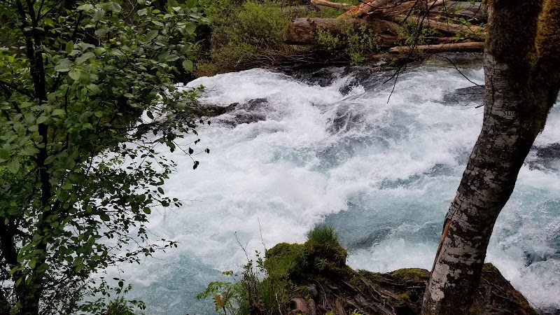 Majestic Waterfall at Koosah Falls outdoor detail