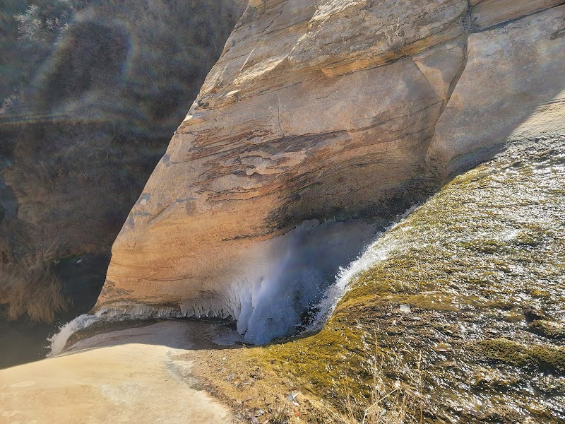 Waterfall Wonders: Upper Calf Creek Waterfall surrounding landscape