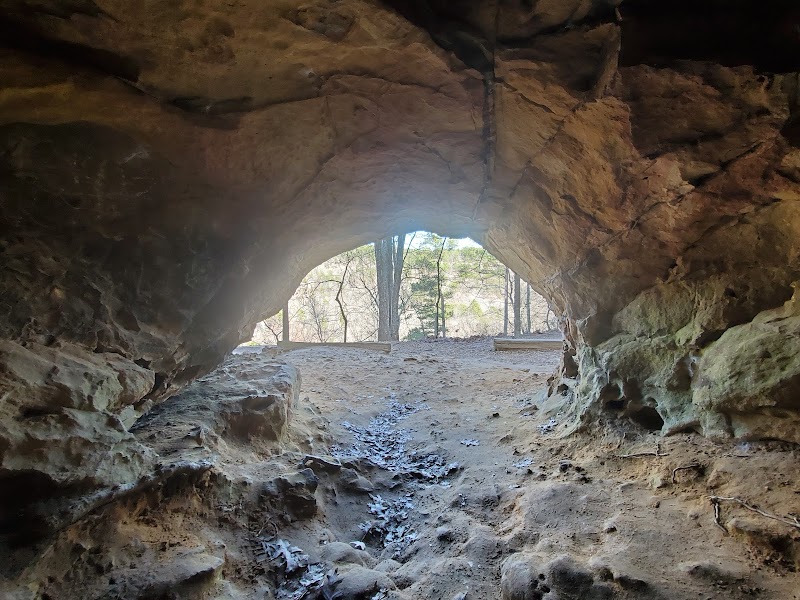 Natural Rock Arch and Trail at Bear Cave Trail, Morrilton, Arkansas - Bear Cave Trail