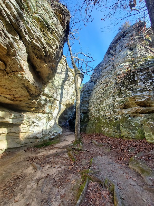 Natural Rock Arch and Trail at Bear Cave Trail, Morrilton, Arkansas surrounding landscape