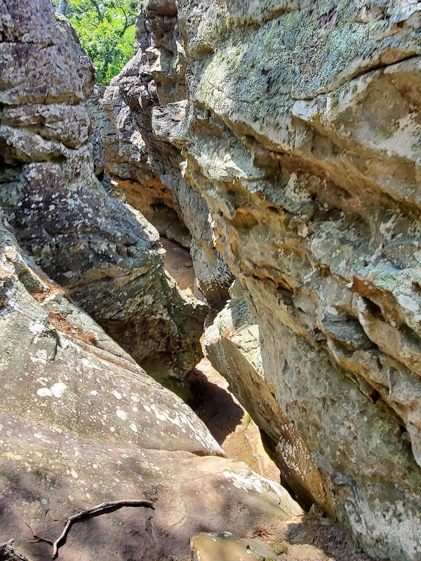 Natural Rock Arch and Trail at Bear Cave Trail, Morrilton, Arkansas - Bear Cave Trail