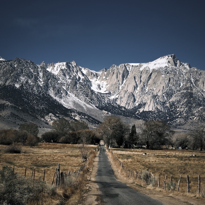 Natural Rock Arch Marvel: Mobius Arch in Lone Pine, California surrounding landscape