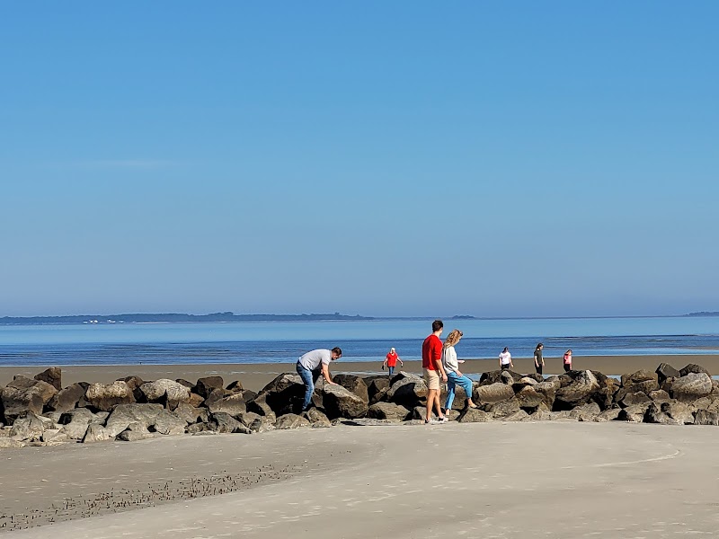 Boardwalk and View of Marsh, Hilton Head Island surrounding landscape