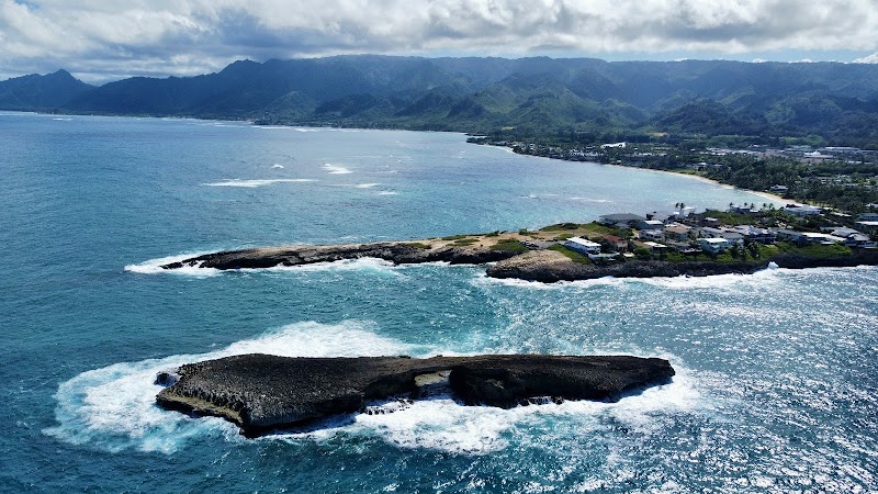 Natural Rock Arch & Coastal Beauty of Kukuihoolua Island near Laie, Hawaii - Kukuihoolua Island