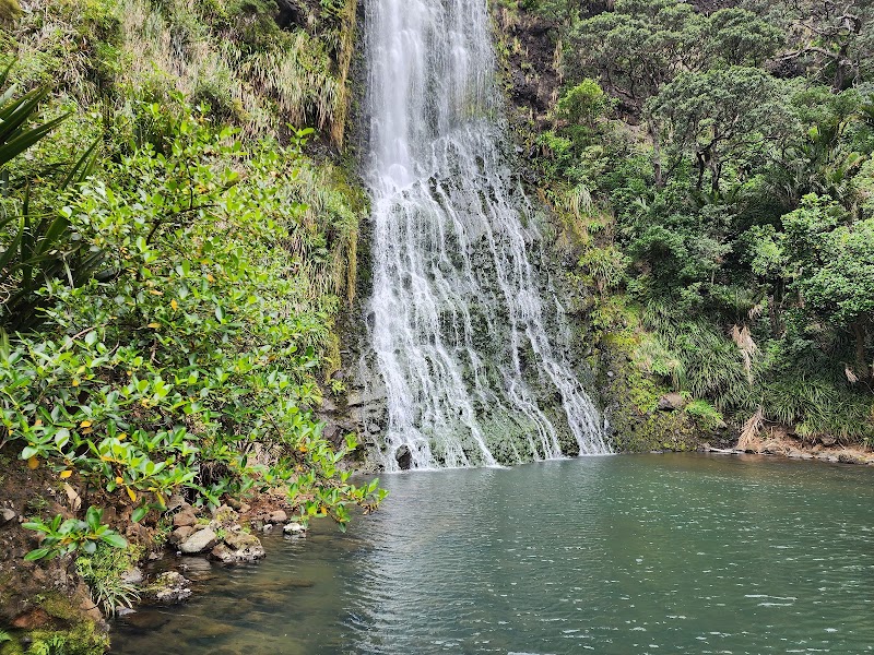 Waterfall Wonder: Karekare Falls in Auckland Region outdoor detail