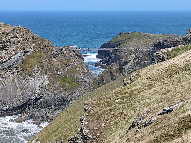 Scenic Coastal Trekking at South West Coast Path surrounding landscape