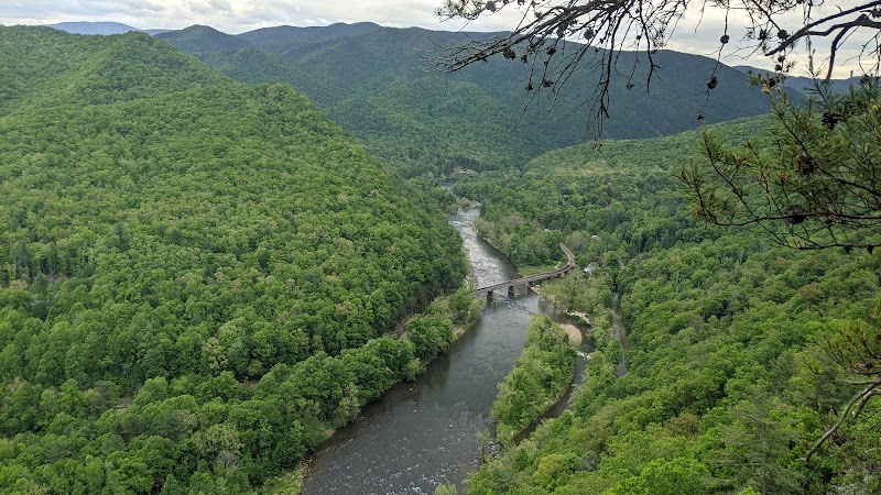 Hiking the Appalachian Trail near Erwin, Tennessee surrounding landscape