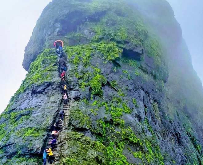 Natural Rock Fortress Adventure at Harihar Fort near Nashik, Maharashtra - Harihar Fort
