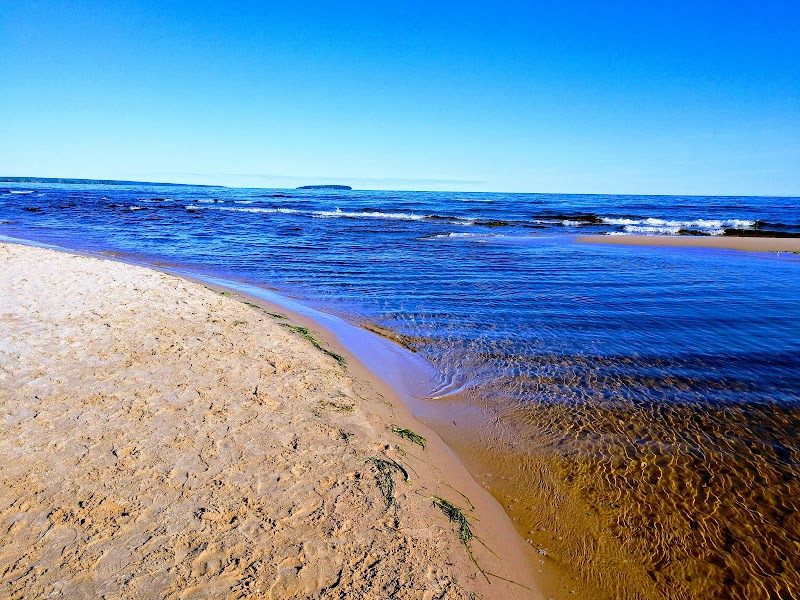 Scenic Shoreline and River Confluence at AuTrain Beach - AuTrain beach