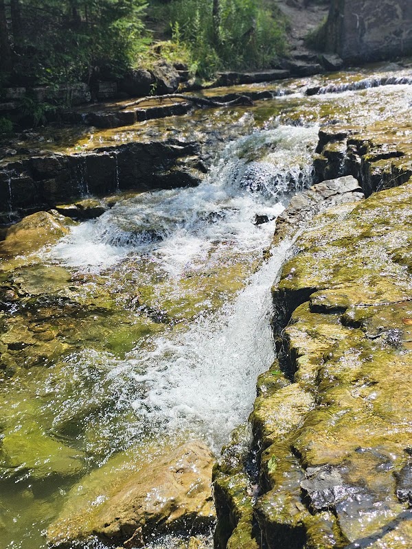 Waterfall Wonder: Au Train Falls in Munising, Michigan surrounding landscape