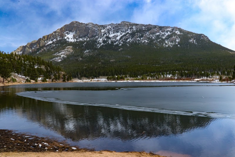 Scenic Serenity at Lily Lake near Estes Park, Colorado surrounding landscape