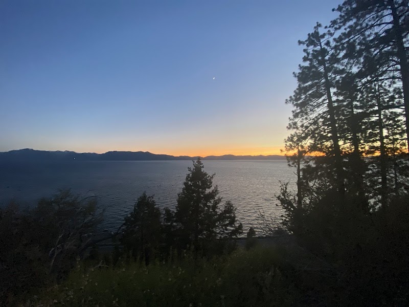 Rock Formation & Scenic Views at Cave Rock - Lake Tahoe Nevada State Park surrounding landscape