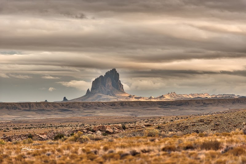 Majestic Volcanic Formation at Shiprock, NM surrounding landscape