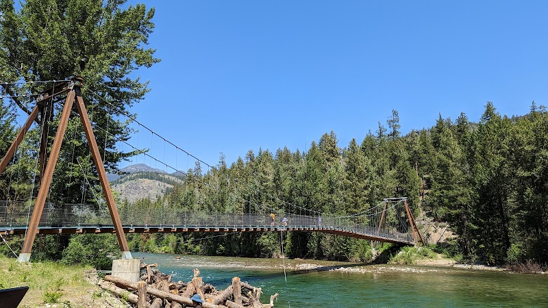 Scenic Suspension Bridge & River Crossing Near Winthrop, WA - Tawlks-Foster Suspension Bridge