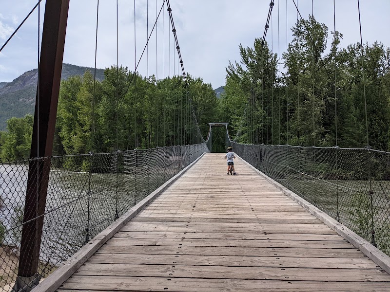 Scenic Suspension Bridge & River Crossing Near Winthrop, WA - Tawlks-Foster Suspension Bridge