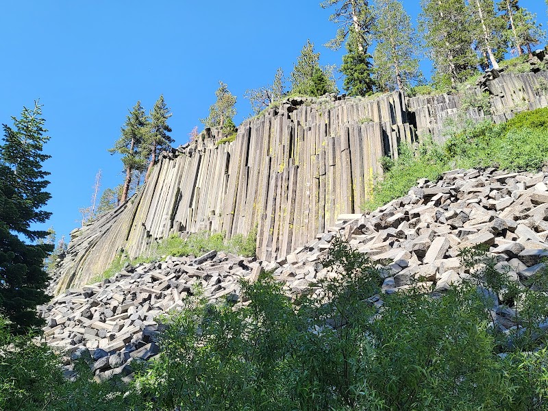 Basalt Columns & Waterfalls at Devils Postpile National Monument - Devils Postpile National Monument