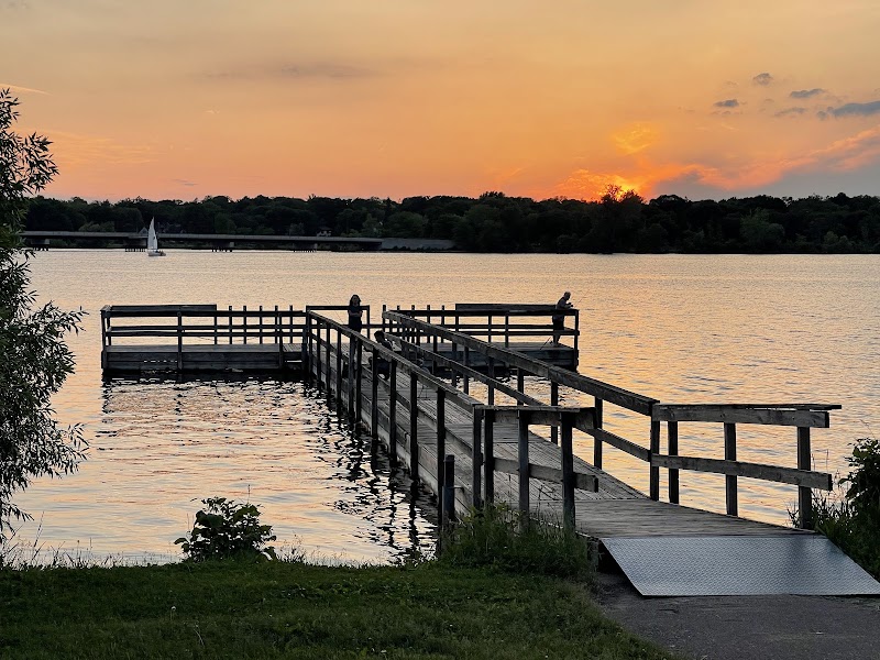 Lakeside Relaxation at Lake Nokomis Park in Minneapolis surrounding landscape