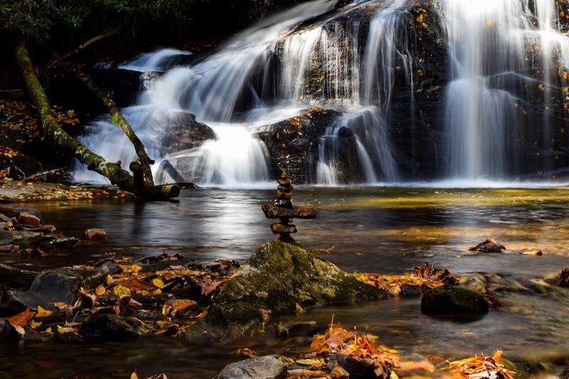 Waterfall Escape: White Owl Falls in Sapphire, North Carolina - White Owl Falls